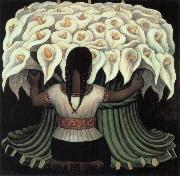 Diego Rivera Series of Flower painting